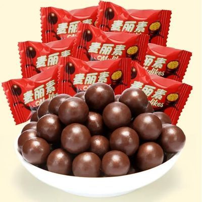 【一袋100颗】节日黑巧克力豆麦丽素糖果年货追剧零食代可可脂