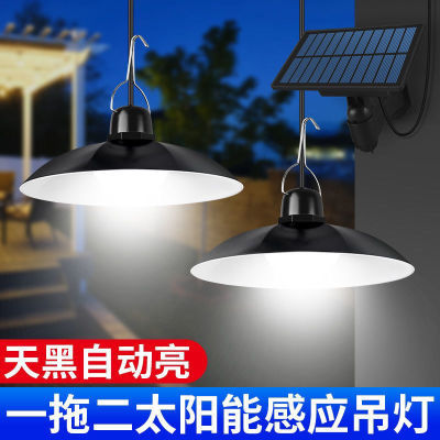 分体式LED太阳能灯家用室内庭院灯饰人体感应电灯防水照明灯暖光