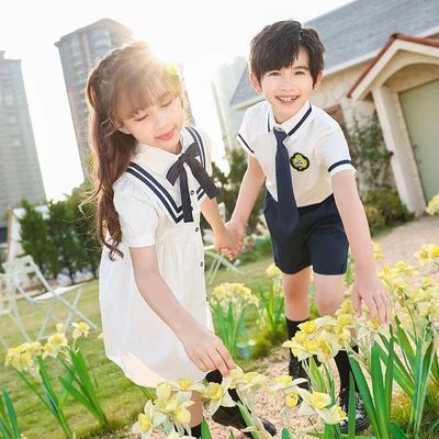 儿童合唱服幼儿园园服毕业服英伦风班服白衬衫小学生校服夏季套装