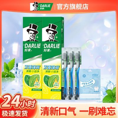 DARLIE好来(原黑人)牙膏双重薄荷清洁90g*2支薄荷味去渍清新口气