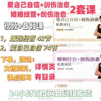 Penny创伤治愈私教项目婚姻经营+创伤治愈爱自己自信创伤治愈