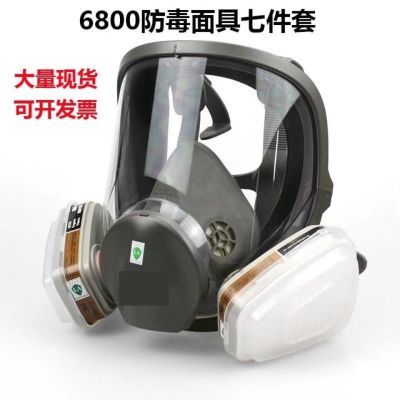 6800防毒面具全面罩喷漆打磨工业粉尘化工活性炭全封闭防尘面罩