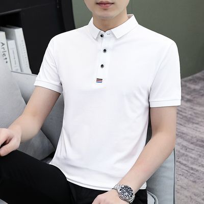高档纯棉POLO男士短袖T恤刺绣夏季新款韩版翻领休闲商务体恤