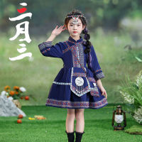 广西三月三少数民族服装壮族儿童女童新款幼儿园演出表演舞蹈服饰