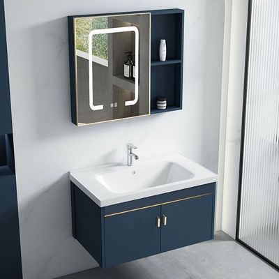 官方正品太空铝浴室柜卫生间现代挂墙式小户型洗漱台洗手盆柜组合
