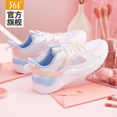 云舒丨361°运动鞋女鞋2024春夏季新款网面透气跑步鞋子女士休闲鞋