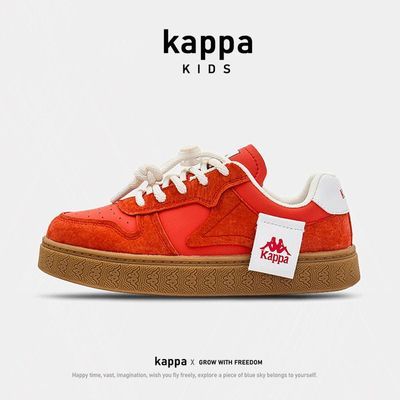Kappa KIDS卡帕儿童复古低帮板鞋夏校园休闲青少年鞋子