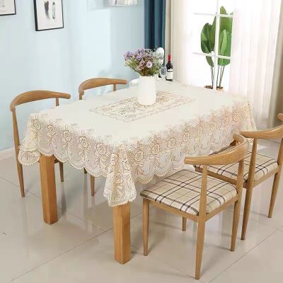 PVC桌布免洗防油防水蕾丝餐桌布轻奢高级感长方形取暖桌茶几皮罩