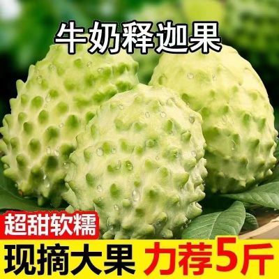 海南牛奶凤梨释迦果新鲜现摘5斤大果摩尼番荔枝佛头特产热带水果