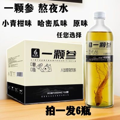 一颗参整根人参饮料网红熬夜原味饮品480ml6瓶饮料小瓶低卡