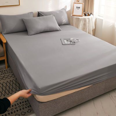 床单单件薄垫松紧带一圈全封闭垫被铺底360床笠床罩单件素色纯色