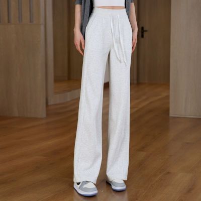 2025年春夏新款阔腿裤高腰显瘦宽松百搭垂感直筒裤拖地休闲裤2405