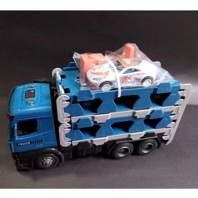 变形玩具弹射大卡车儿童卡车收纳折叠轨道小汽车男孩合金