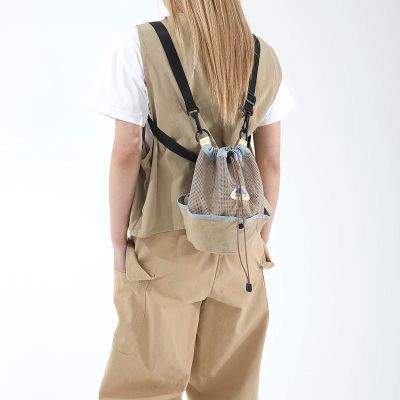 ctopusmi儿童背包运动背包户外出游双肩包斜挎包男女收纳袋网眼