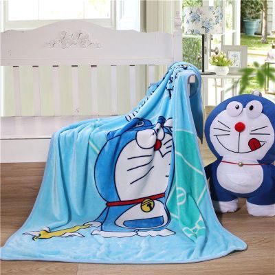 机器猫毛毯儿童幼儿园夏季空调毯夏凉毯法兰绒毛毯单人儿童盖毯子