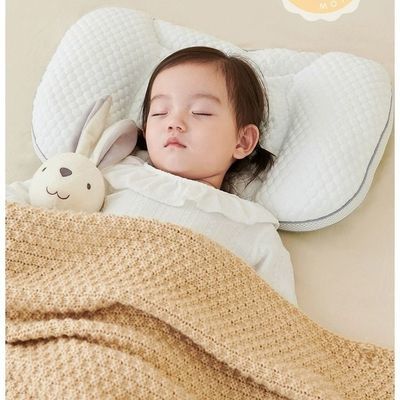 婧麒太空分区枕新生儿枕头护颈幼儿6个月-8岁婴儿枕头四季通用