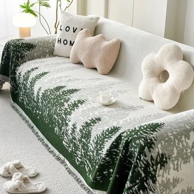 雪尼尔高级沙发巾防猫抓沙发盖布全包万能沙发套罩全盖一片式四季
