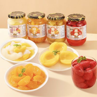 旨淳·黄桃/草莓/桔子/什锦罐头组合510克*4罐装
