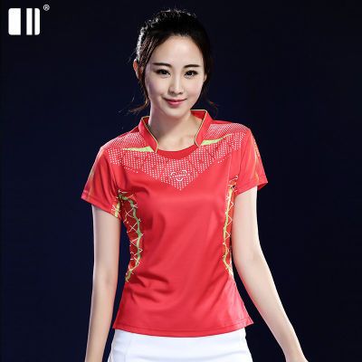 新款单双号羽毛球服短袖T恤运动服女网球服中国风个性运动服透气