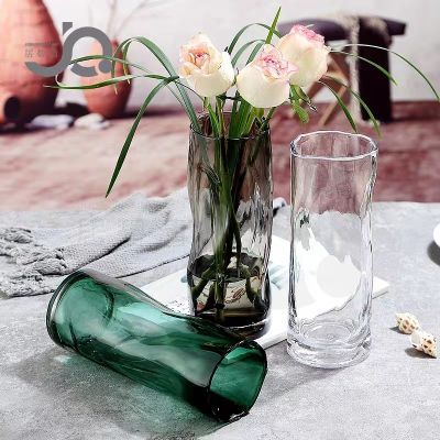 北欧风高档玻璃花瓶鲜花水培器皿家用客厅轻奢摆件装饰品新款加厚