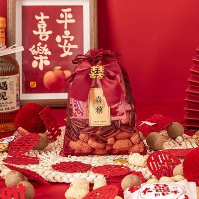 中式婚庆网纱袋礼袋高档袋网红用品结婚用品喜糖袋婚礼