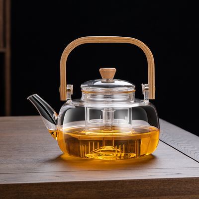电陶炉煮茶器喷淋式蒸汽提梁茶壶耐高温玻璃泡茶壶家用茶具烧水壶