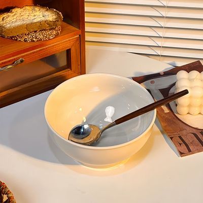 面碗家用大号ins拉面碗加厚灰棕陶瓷吃面碗泡面大碗简约螺蛳粉碗