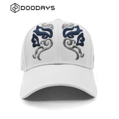 doodays 对称龙纹图案遮阳帽帽子女卡其色加大加深顶棒球帽男士帽