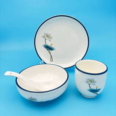摆台餐具盘碗茶杯陶瓷自由搭配釉下彩中式复古套装家用