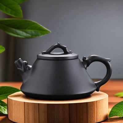 紫砂原矿石瓢茶杯鸟叫声过滤家用大容量办公水杯手工茶具浮雕茶壶