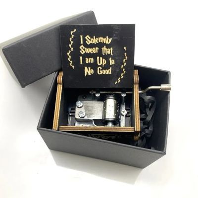一个有趣的小玩意暗黑哈利波特手摇木质音乐盒八音盒创意生日礼物