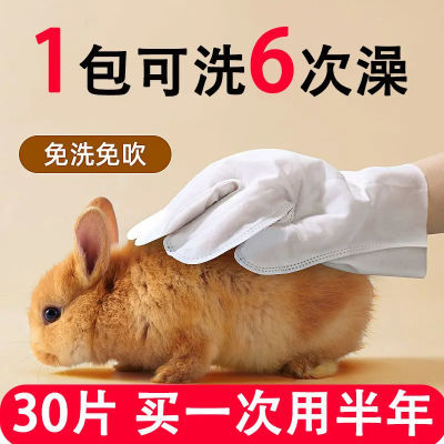 兔子专用免洗手套宠物干洗神器小兔松鼠荷兰猪除臭清洁洗澡用品