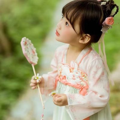 汉服女童2024新款儿童古装超仙连衣裙春夏季中国风唐装小女孩裙子