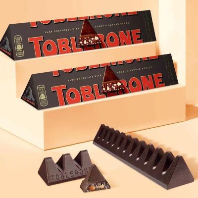 瑞士三角黑巧克力制品含蜂蜜及巴旦木糖三角巧克力纯可可盒装