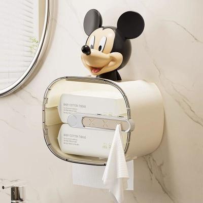 卫生间纸巾盒家用浴室洗脸巾收纳盒多功能免打孔壁挂式防水抽纸盒