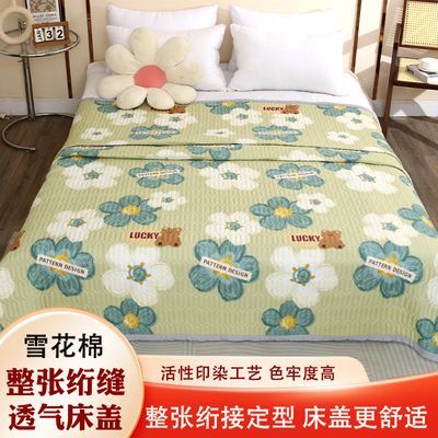 床盖盖毯四季通用双面两用防滑床单炕单加厚三层夹棉榻榻米床垫
