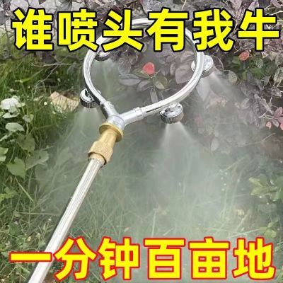 高压雾化圆形喷头电动喷雾器打药喷头五孔环形喷头不锈钢喷雾头