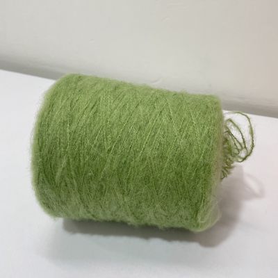 500g马海毛线外套毛衣围巾编织DIY玫瑰花钩针新款绿色棒针