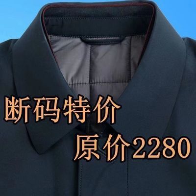 反季清仓新款棉服中年加厚休闲外套秋冬季爸爸翻领高档棉衣甩卖