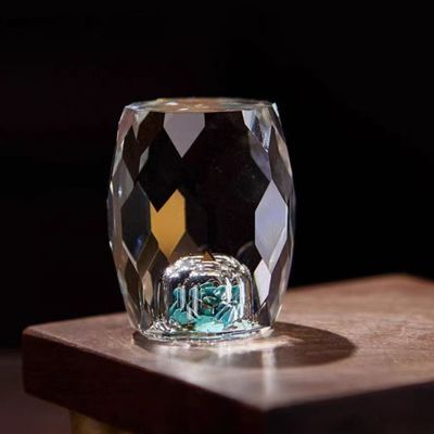 水晶 玻璃盖置高档水晶镶嵌绿松石创意茶壶盖子托盖架茶道配件