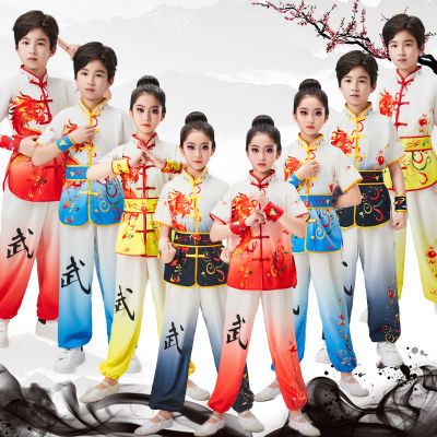 中国风武术服男女童幼儿园功夫儿童表演出中小学生武术练功服