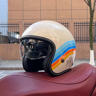 ORZ哈雷摩托车复古头盔男女半盔新国标3C认证巡航3/4盔踏板车巡航