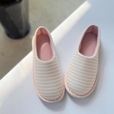 221夏季条纹圆口月子鞋包跟一脚蹬居家室内防滑产妇鞋