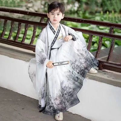 汉服男童古风儿童2024年新款男宝中国风男孩古装演出服中国风