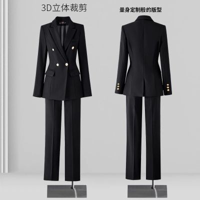 黑色西装套装正装大学生公务员面试工作服小个子职业装西服外套女