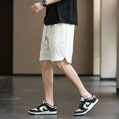 夏季男士宽松潮流百搭运动休闲沙滩直筒五分裤青年男生薄款外穿