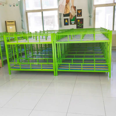 小学生午托床二层双层铁床饭桌辅导拼接托管护栏环保幼儿园上下铺
