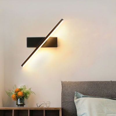 卧室床头壁灯可旋转可调角度室内LED照明灯铝简约条形壁灯极简led