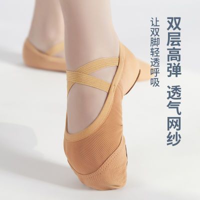 新款芭蕾舞鞋 舞蹈鞋女成人透气网布练功软鞋体操鞋猫爪鞋跳舞鞋