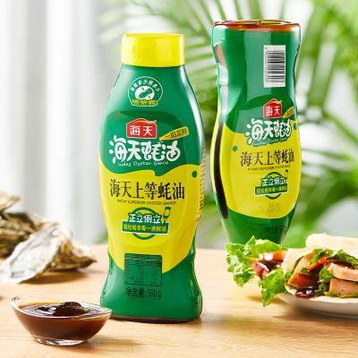 海天蚝油上等蚝油590g海鲜蚝汁提鲜增味点蘸拌馅炒菜正宗挤压式